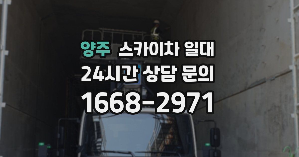 양주 스카이차 일대