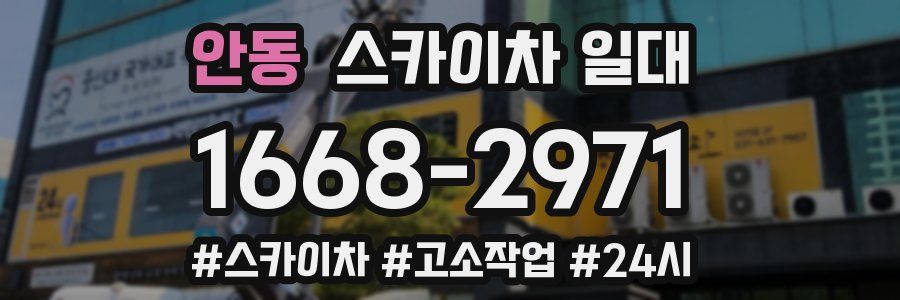 안동 스카이차 일대