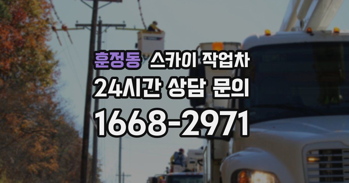 훈정동 스카이 작업차