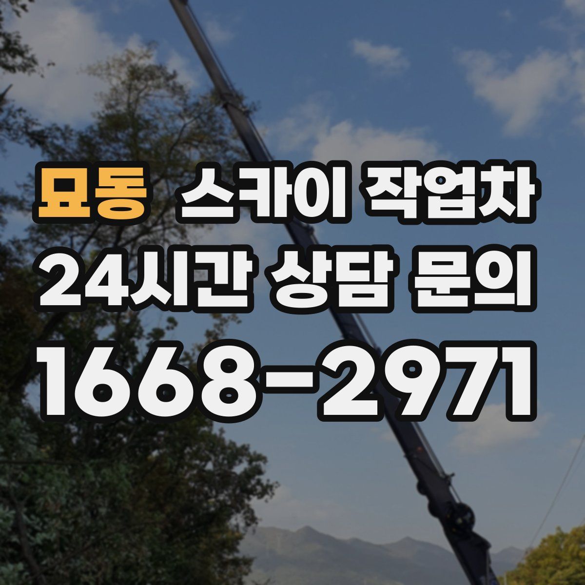 묘동 스카이 작업차