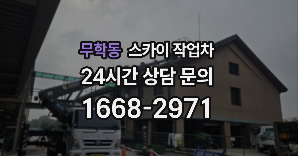 무학동 스카이 작업차