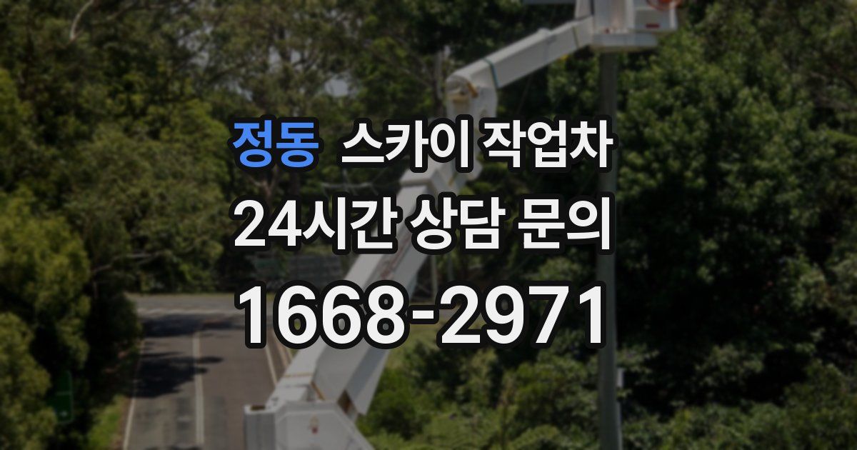 정동 스카이 작업차