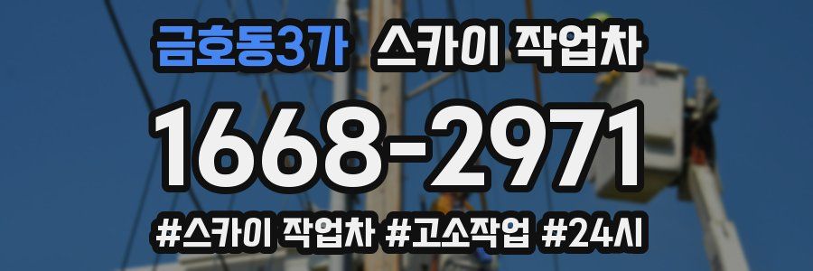 금호동3가 스카이 작업차