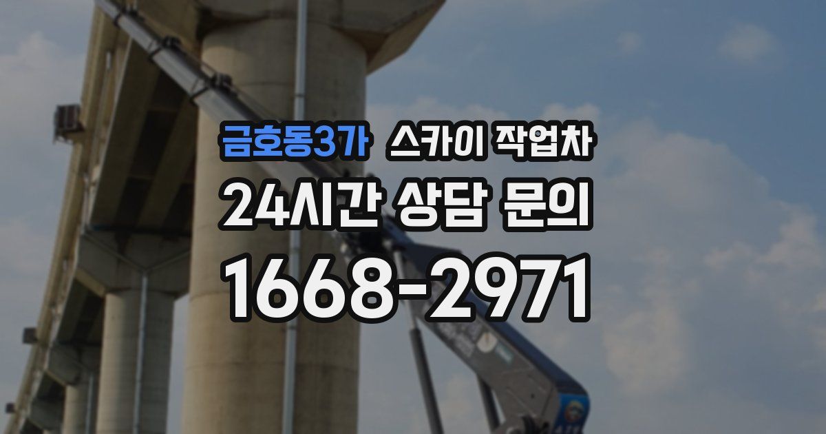 금호동3가 스카이 작업차