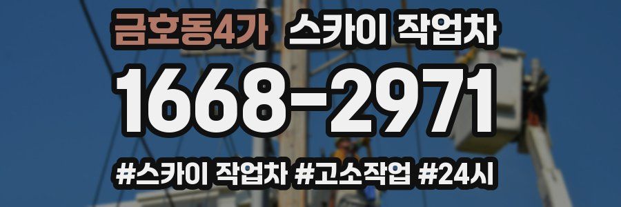 금호동4가 스카이 작업차