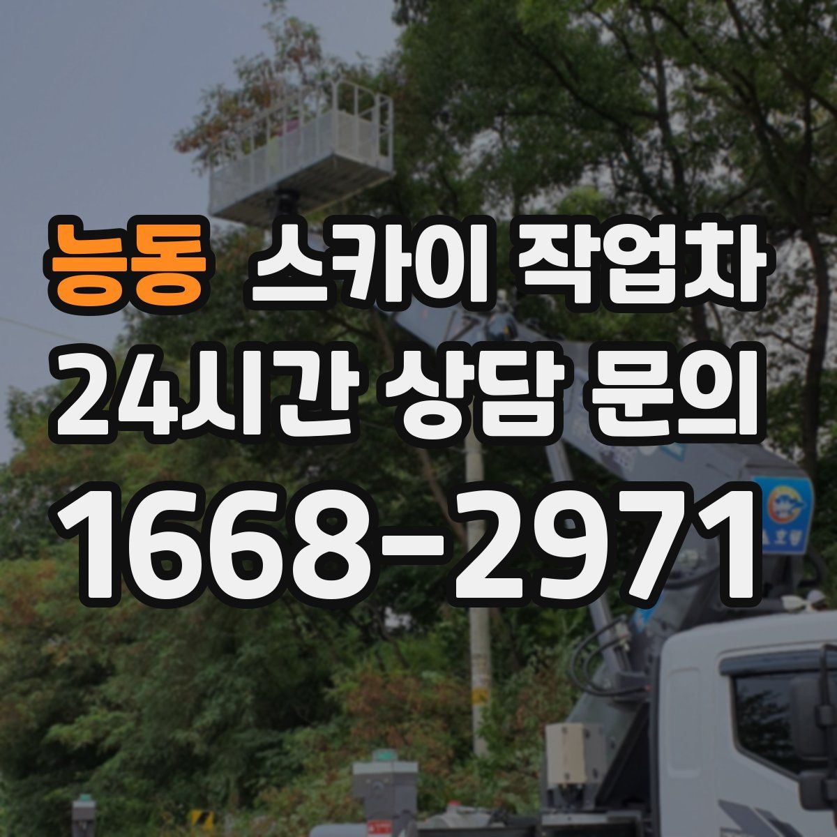 능동 스카이 작업차