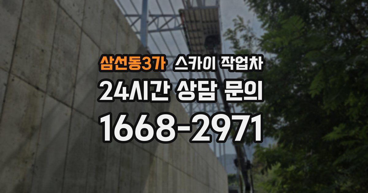 삼선동3가 스카이 작업차