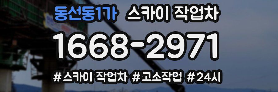 동선동1가 스카이 작업차