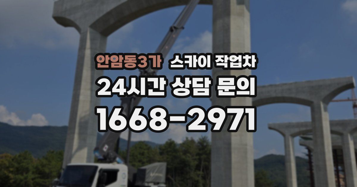 안암동3가 스카이 작업차