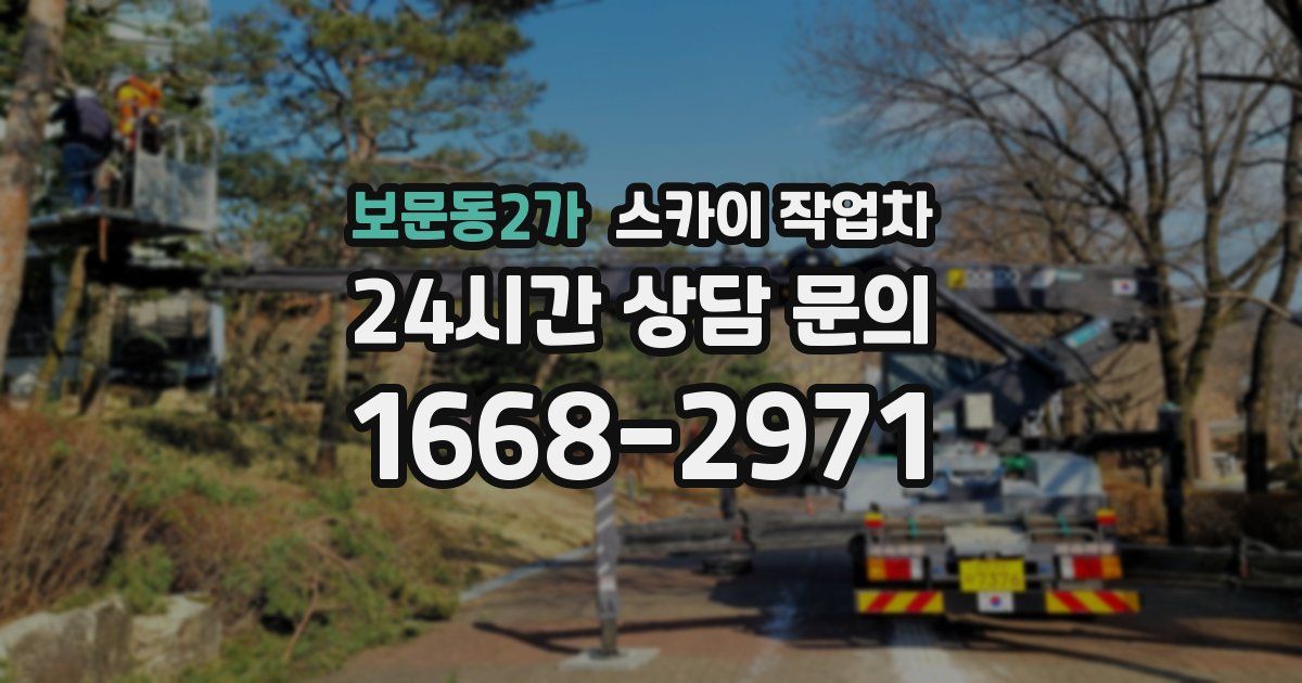 보문동2가 스카이 작업차