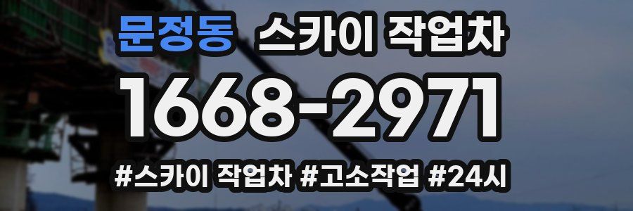 문정동 스카이 작업차