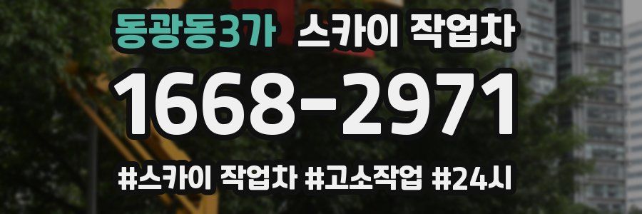 동광동3가 스카이 작업차