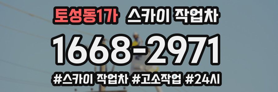 토성동1가 스카이 작업차