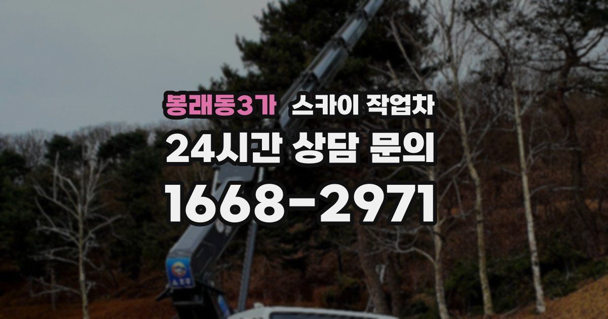 봉래동3가 스카이 작업차