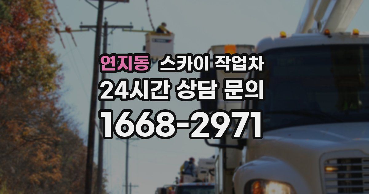 연지동 스카이 작업차