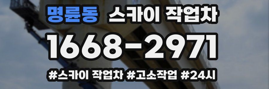 명륜동 스카이 작업차