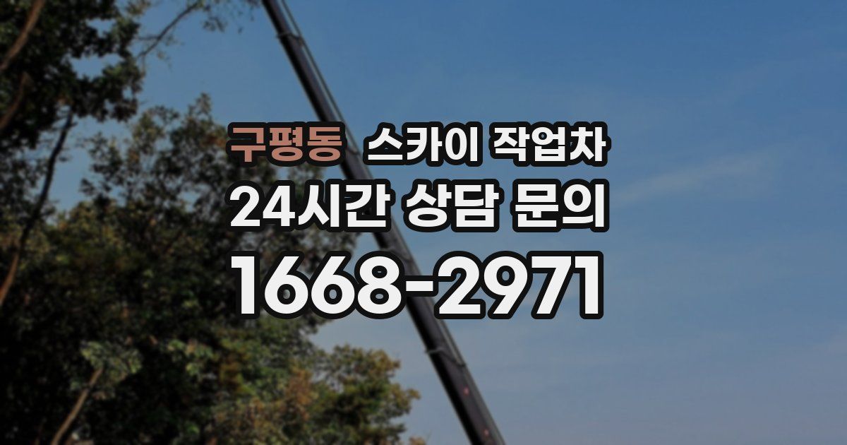 구평동 스카이 작업차