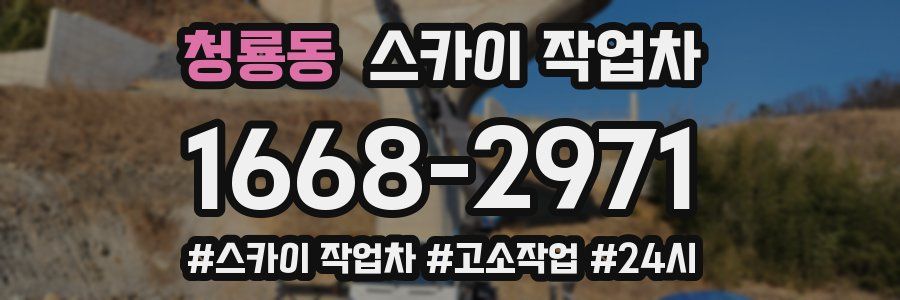 청룡동 스카이 작업차