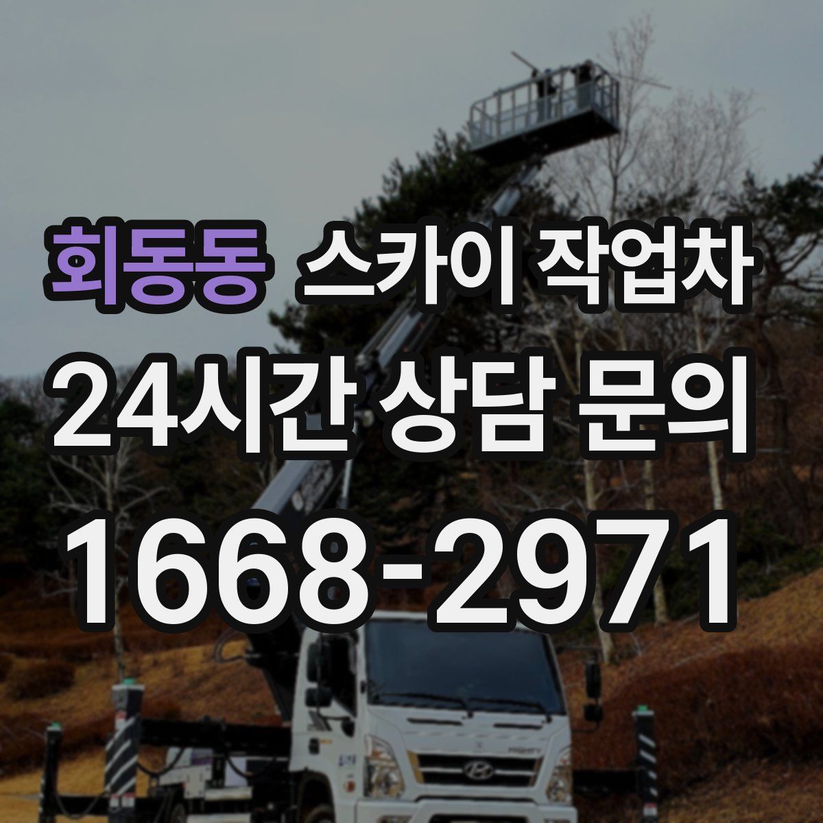회동동 스카이 작업차