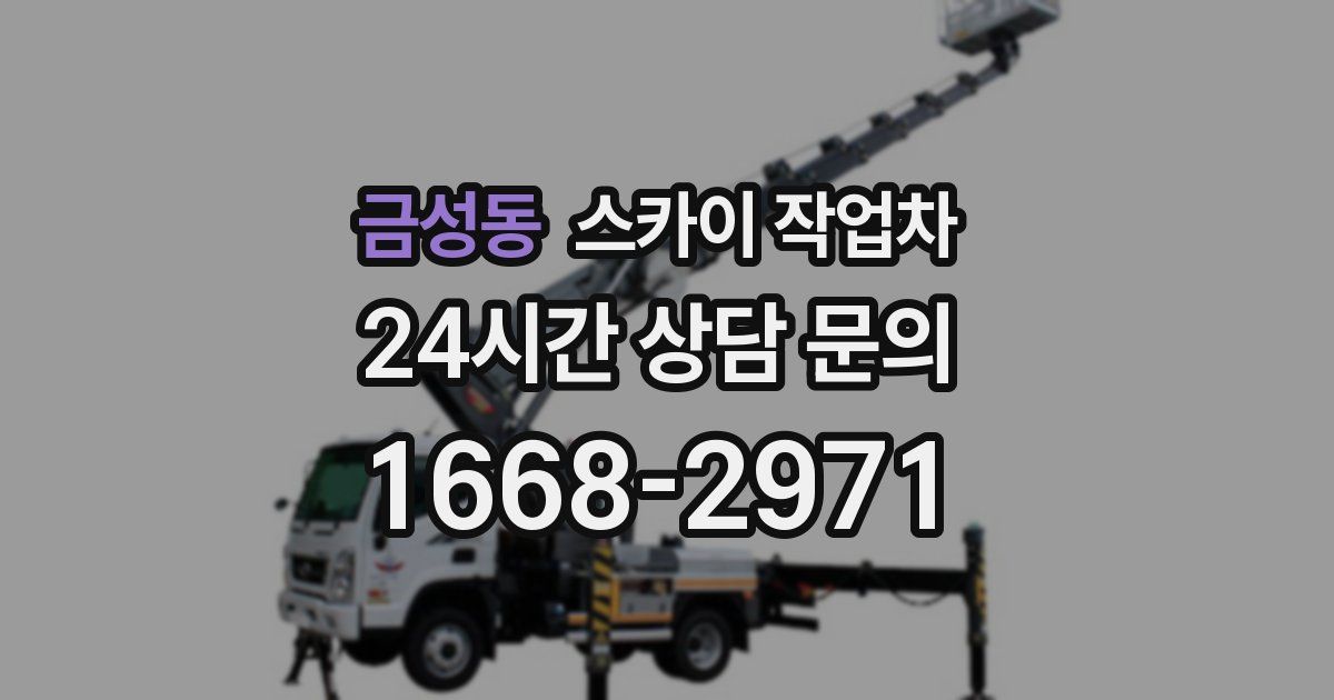 금성동 스카이 작업차