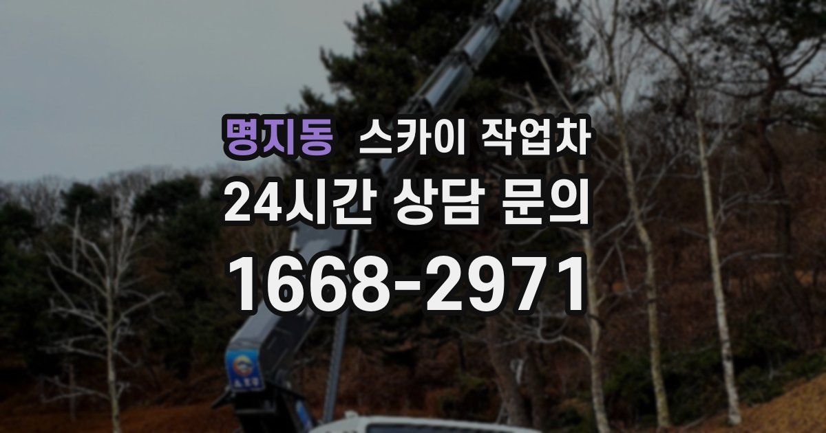 명지동 스카이 작업차