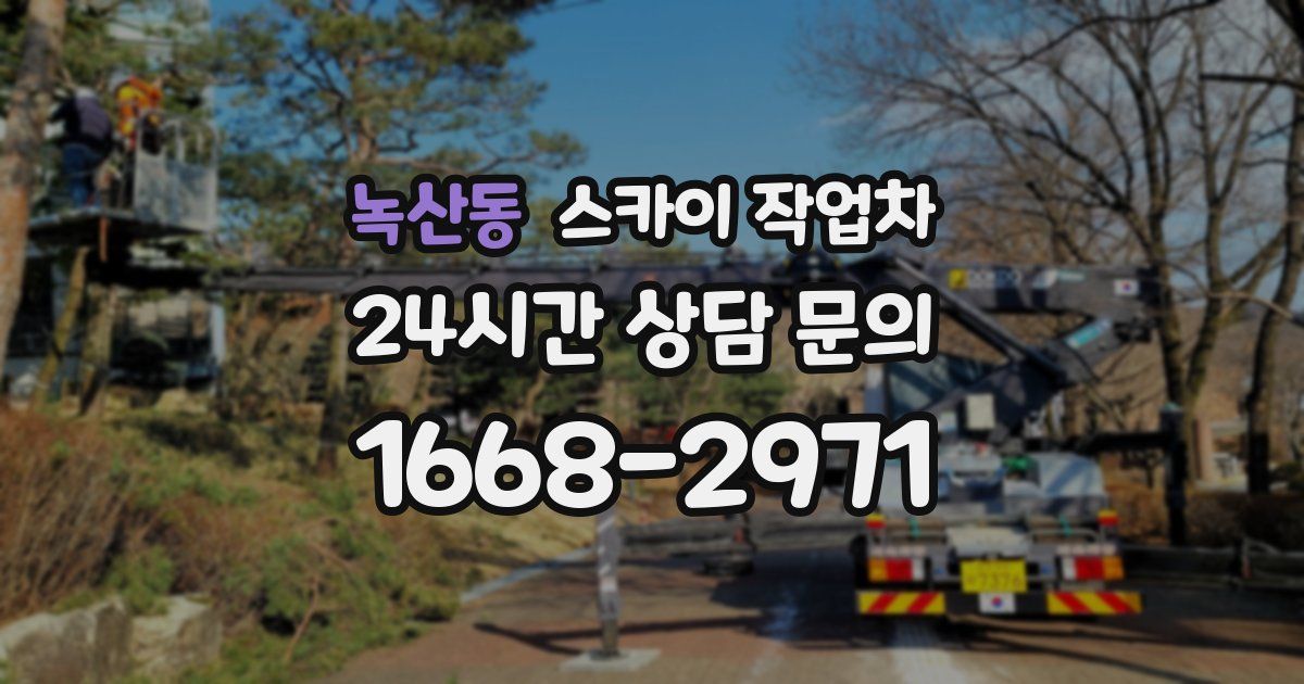 녹산동 스카이 작업차