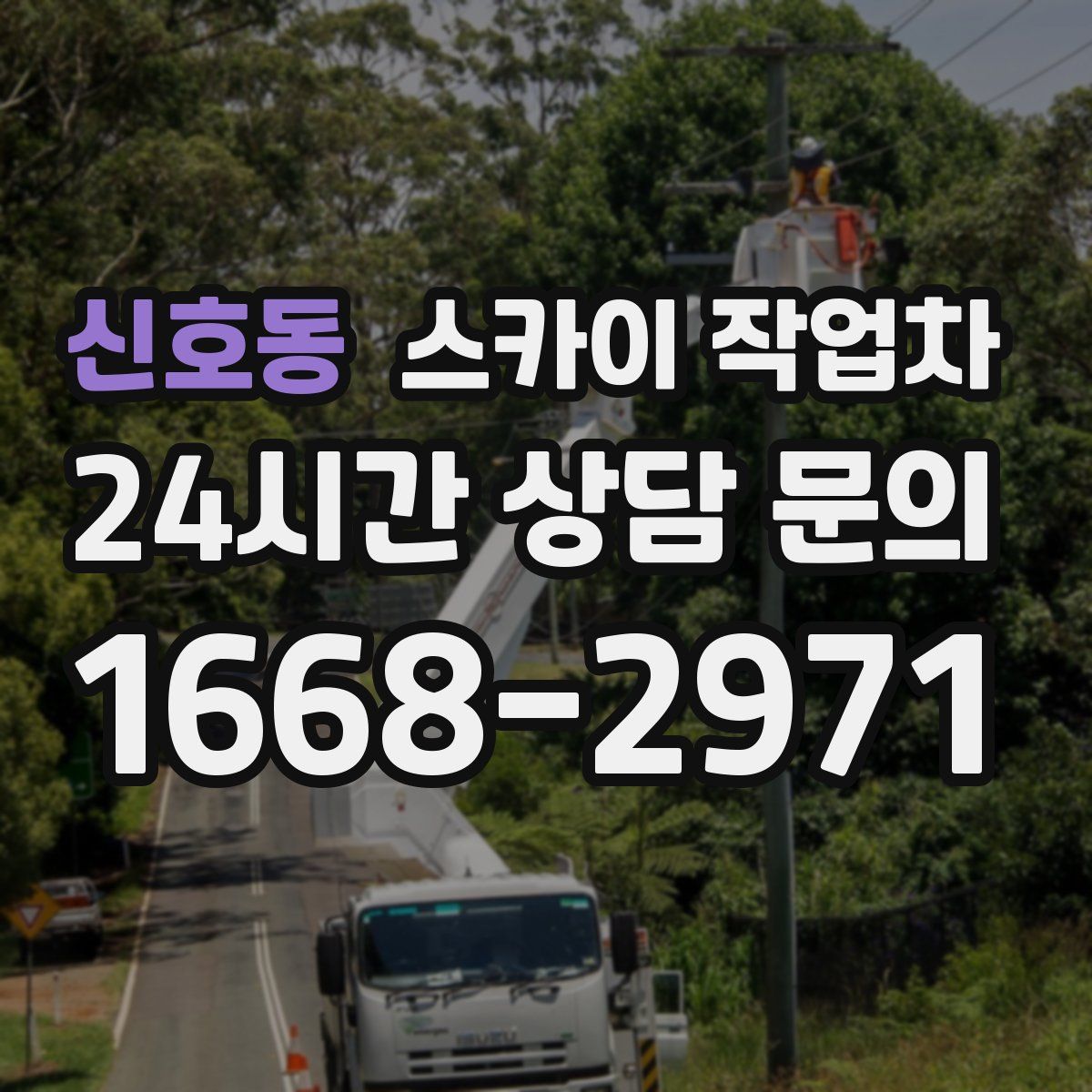 신호동 스카이 작업차