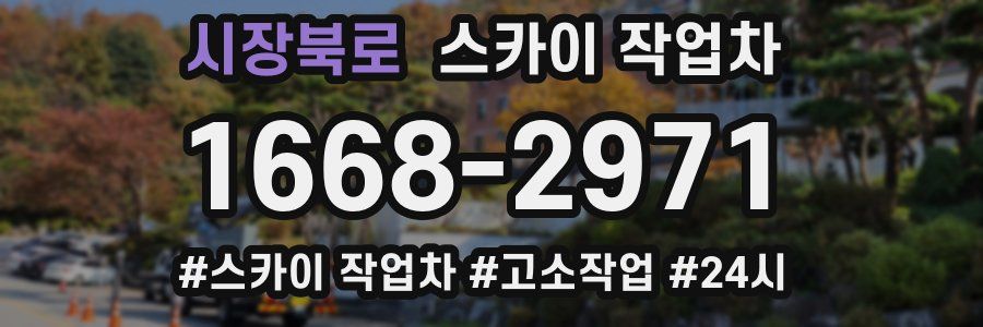 시장북로 스카이 작업차