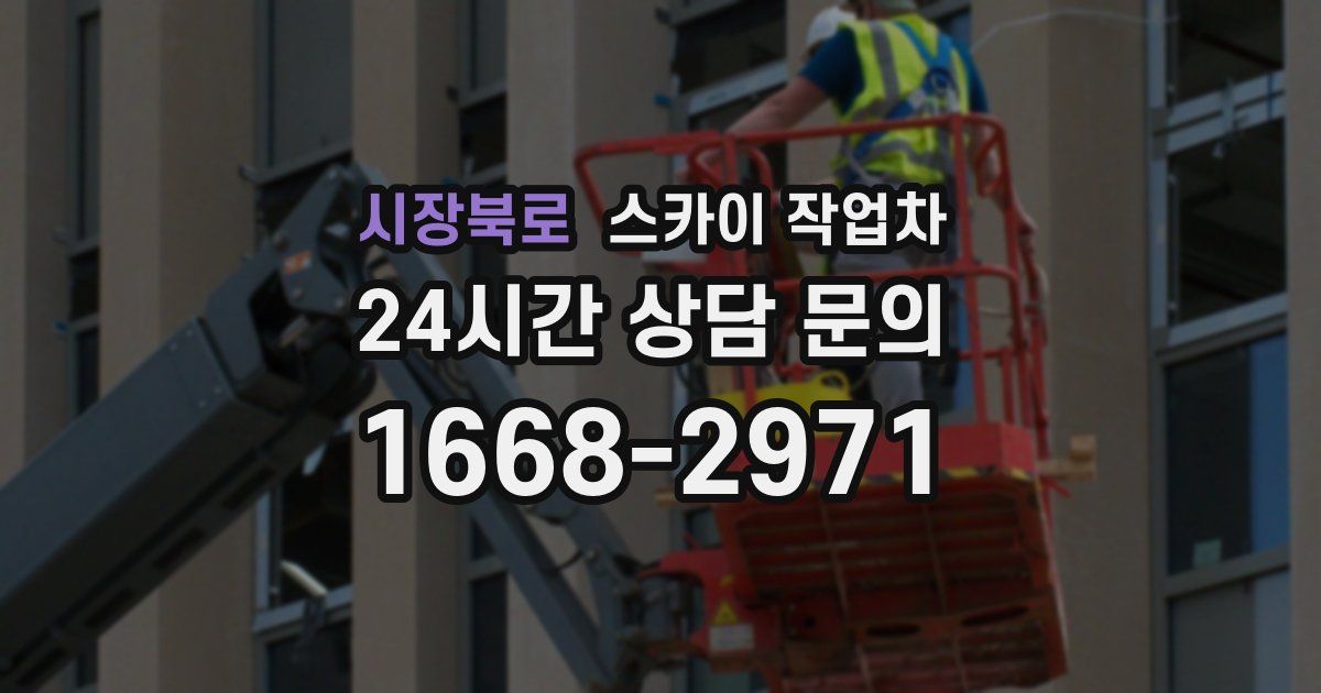 시장북로 스카이 작업차