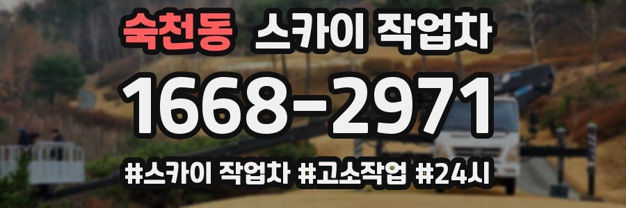 숙천동 스카이 작업차