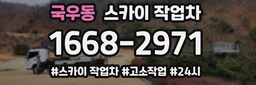 국우동 스카이 작업차