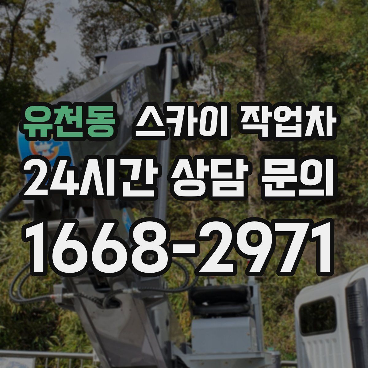 유천동 스카이 작업차