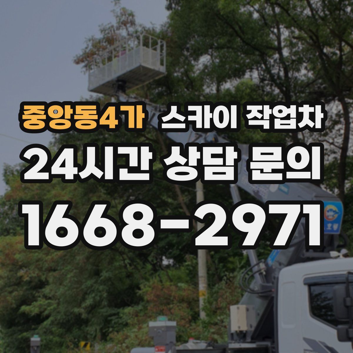 중앙동4가 스카이 작업차