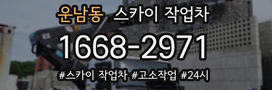 운남동 스카이 작업차