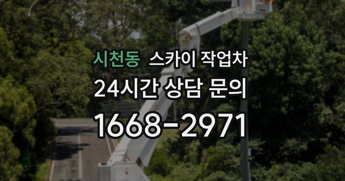 시천동 스카이 작업차