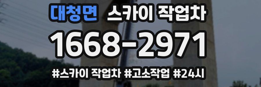 대청면 스카이 작업차