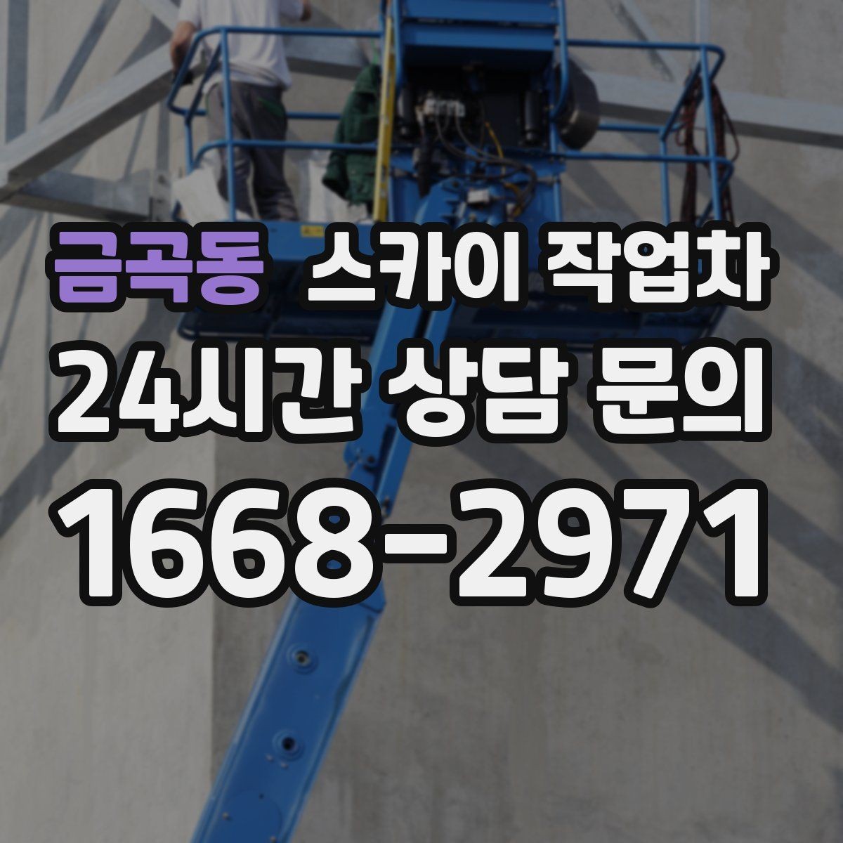 금곡동 스카이 작업차 크리스마스 조명 설치를 안전하게