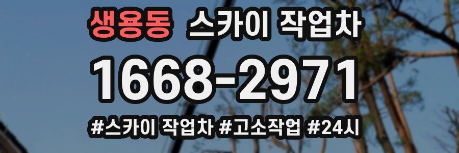 생용동 스카이 작업차