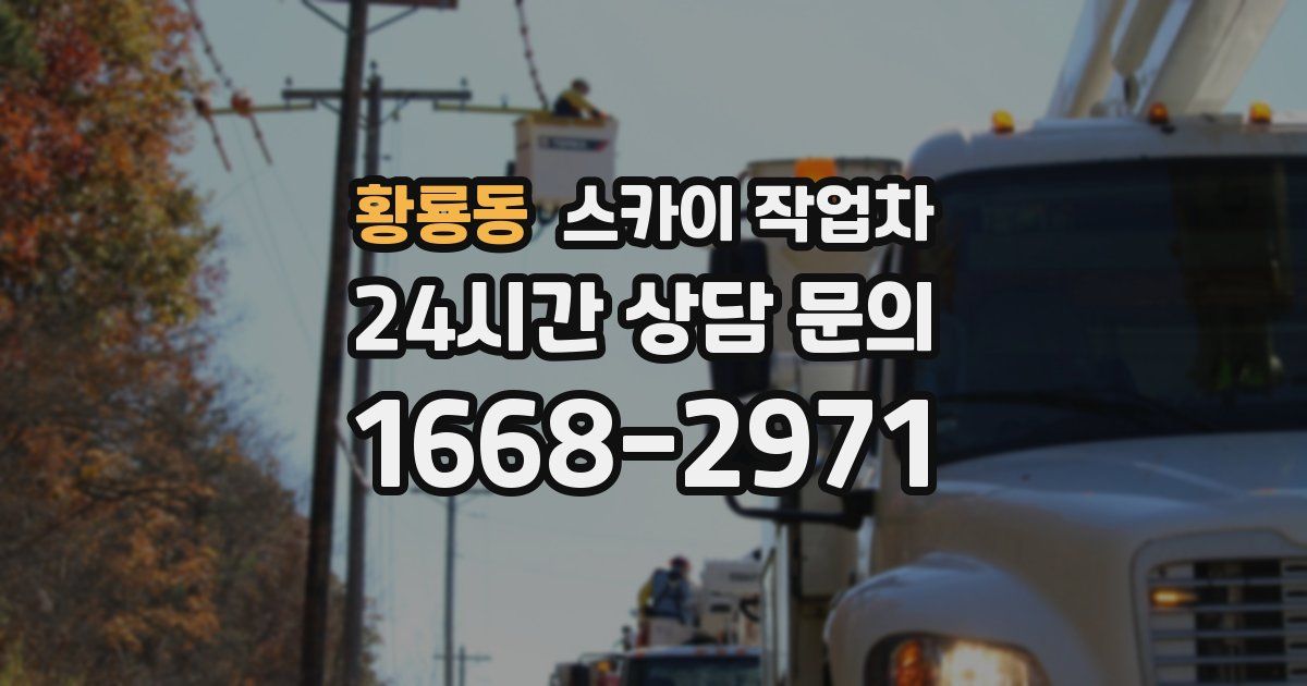 황룡동 스카이 작업차