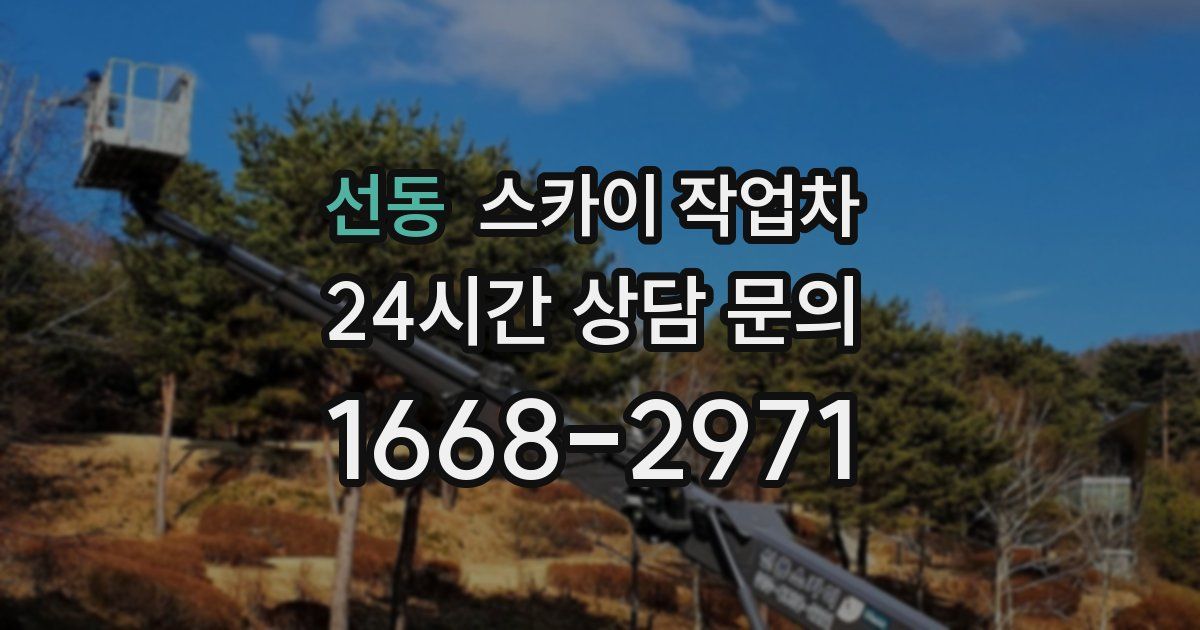 선동 스카이 작업차