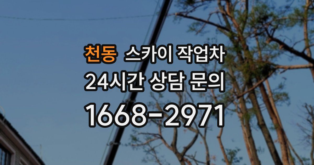 천동 스카이 작업차