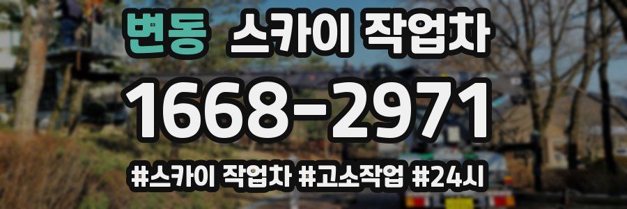 변동 스카이 작업차