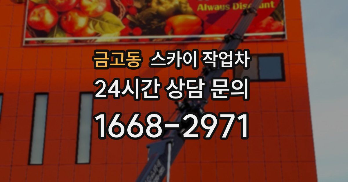 금고동 스카이 작업차