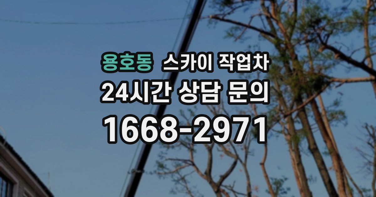 용호동 스카이 작업차