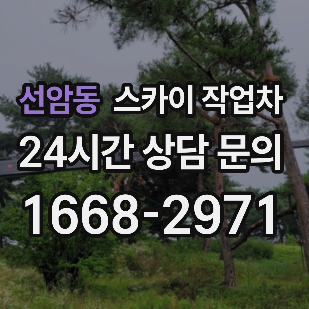 선암동 스카이 작업차