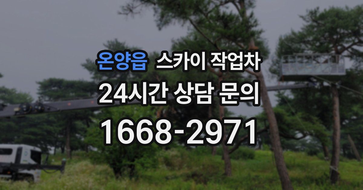 온양읍 스카이 작업차