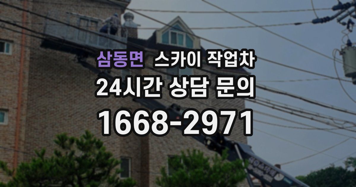 삼동면 스카이 작업차