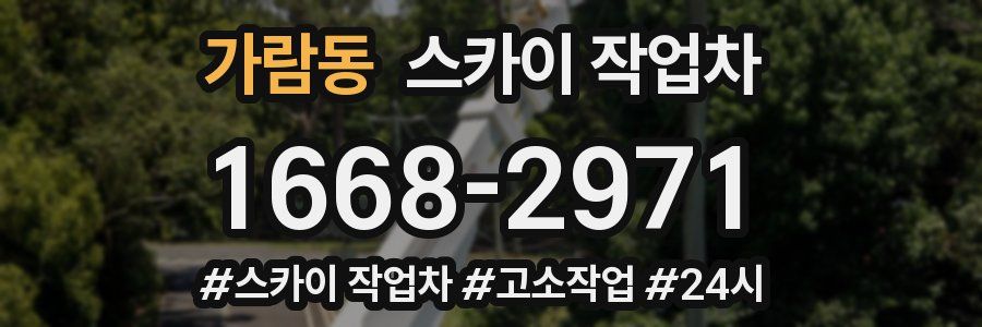 가람동 스카이 작업차