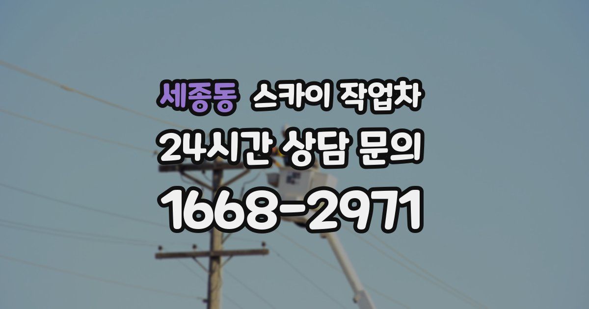 세종동 스카이 작업차