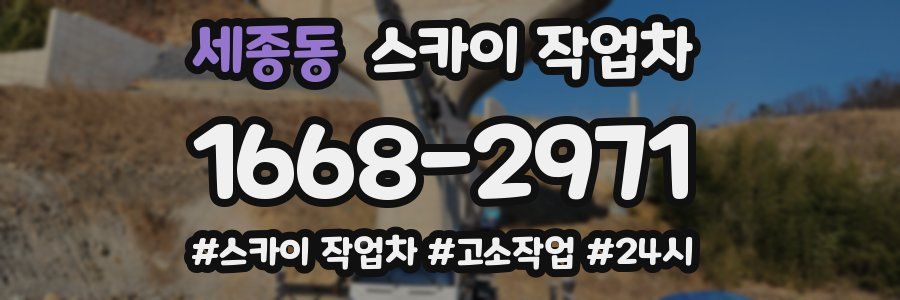 세종동 스카이 작업차